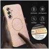Phonesta Luxury Carbon Fiber Back Cover hoesje met MagSafe voor Samsung Galaxy A17/A26 - Roze 6
