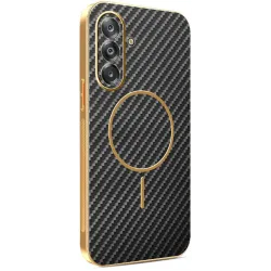 Phonesta Luxury Carbon Fiber Back Cover hoesje met MagSafe voor Samsung Galaxy A17/A26 - Zwart