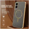 Phonesta Luxury Carbon Fiber Back Cover hoesje met MagSafe voor Samsung Galaxy S25 Edge - Bruin 1