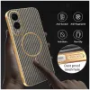 Phonesta Luxury Carbon Fiber Back Cover hoesje met MagSafe voor Samsung Galaxy S25 Edge - Bruin 5