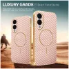 Phonesta Luxury Carbon Fiber Back Cover hoesje met MagSafe voor Samsung Galaxy S25 Edge - Roze 3