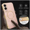 Phonesta Luxury Carbon Fiber Back Cover hoesje met MagSafe voor Samsung Galaxy S25 Edge - Roze 5