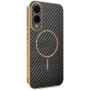 Phonesta Luxury Carbon Fiber Back Cover hoesje met MagSafe voor Samsung Galaxy S25 Edge - Zwart 0