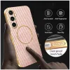 Phonesta Luxury Carbon Fiber Back Cover hoesje met MagSafe voor Samsung Galaxy S25 FE - Roze 5