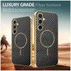 Phonesta Luxury Carbon Fiber Back Cover hoesje met MagSafe voor Samsung Galaxy S25 FE - Zwart 3