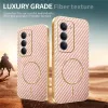 Phonesta Luxury Carbon Fiber Back Cover hoesje met MagSafe voor Xiaomi Redmi 15 - Roze 4