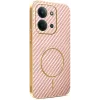 Phonesta Luxury Carbon Fiber Back Cover hoesje met MagSafe voor Xiaomi Redmi 15C / Xiaomi Poco C85 - Roze 0