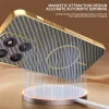 Phonesta Luxury Carbon Fiber Back Cover hoesje met MagSafe voor Motorola Edge 60 Pro - Bruin 1