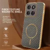 Phonesta Luxury Carbon Fiber Back Cover hoesje met MagSafe voor Motorola Edge 60 Pro - Bruin 2