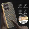 Phonesta Luxury Carbon Fiber Back Cover hoesje met MagSafe voor Motorola Edge 60 Pro - Bruin 6