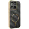 Phonesta Luxury Carbon Fiber Back Cover hoesje met MagSafe voor Motorola Edge 60 / Edge 60 Fusion - Zwart 0