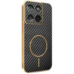 Phonesta Luxury Carbon Fiber Back Cover hoesje met MagSafe voor Motorola Edge 60 / Edge 60 Fusion - Zwart