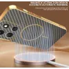 Phonesta Luxury Carbon Fiber Back Cover hoesje met MagSafe voor Motorola Moto G86 - Bruin 5
