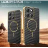 Phonesta Luxury Carbon Fiber Back Cover hoesje met MagSafe voor Motorola Moto G86 Power - Zwart 3