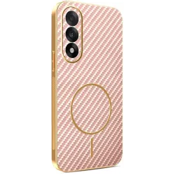Phonesta Luxury Carbon Fiber Back Cover hoesje met MagSafe voor OnePlus Nord 5 - Roze