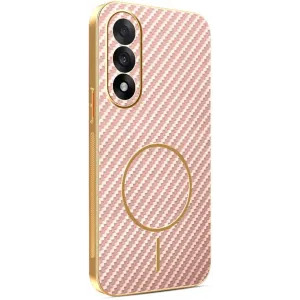 Phonesta Luxury Carbon Fiber Back Cover hoesje met MagSafe voor OnePlus Nord 5 - Roze
