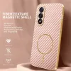 Phonesta Luxury Carbon Fiber Back Cover hoesje met MagSafe voor OnePlus Nord 5 - Roze 3