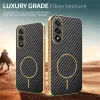 Phonesta Luxury Carbon Fiber Back Cover hoesje met MagSafe voor OnePlus Nord 5 - Zwart 5