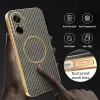Phonesta Luxury Carbon Fiber Back Cover hoesje met MagSafe voor OnePlus Nord CE5 - Bruin 7