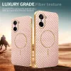Phonesta Luxury Carbon Fiber Back Cover hoesje met MagSafe voor OnePlus Nord CE5 - Roze 5