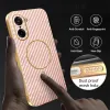 Phonesta Luxury Carbon Fiber Back Cover hoesje met MagSafe voor OnePlus Nord CE5 - Roze 7