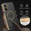 Phonesta Luxury Carbon Fiber Back Cover hoesje met MagSafe voor OnePlus Nord CE5 - Zwart 6