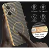 Phonesta Luxury Carbon Fiber Back Cover hoesje met MagSafe voor Oppo A5 Pro - Bruin 6