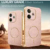 Phonesta Luxury Carbon Fiber Back Cover hoesje met MagSafe voor Oppo A5 Pro - Roze 3