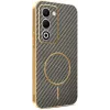 Phonesta Luxury Carbon Fiber Back Cover hoesje met MagSafe voor Oppo A5/A5m - Bruin