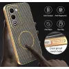 Phonesta Luxury Carbon Fiber Back Cover hoesje met MagSafe voor Oppo A5/A5m - Bruin 7