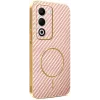 Phonesta Luxury Carbon Fiber Back Cover hoesje met MagSafe voor Oppo A5/A5m - Roze