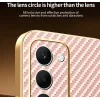 Phonesta Luxury Carbon Fiber Back Cover hoesje met MagSafe voor Oppo A5/A5m - Roze 5