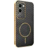 Phonesta Luxury Carbon Fiber Back Cover hoesje met MagSafe voor Oppo A5/A5m - Zwart