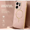 Phonesta Luxury Carbon Fiber Back Cover hoesje met MagSafe voor Oppo Reno14 - Roze 1