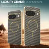 Phonesta Luxury Carbon Fiber Back Cover hoesje met MagSafe voor Google Pixel 10 - Bruin 3
