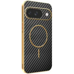 Phonesta Luxury Carbon Fiber Back Cover hoesje met MagSafe voor Google Pixel 10 - Zwart