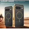Phonesta Luxury Carbon Fiber Back Cover hoesje met MagSafe voor Google Pixel 10 - Zwart 3