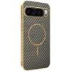 Phonesta Luxury Carbon Fiber Back Cover hoesje met MagSafe voor Google Pixel 10 Pro XL - Bruin 0