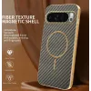 Phonesta Luxury Carbon Fiber Back Cover hoesje met MagSafe voor Google Pixel 10 Pro XL - Bruin 1