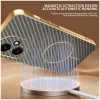 Phonesta Luxury Carbon Fiber Back Cover hoesje met MagSafe voor HONOR 400 - Bruin 4