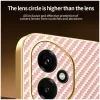 Phonesta Luxury Carbon Fiber Back Cover hoesje met MagSafe voor HONOR 400 - Roze 7