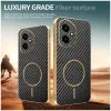 Phonesta Luxury Carbon Fiber Back Cover hoesje met MagSafe voor HONOR 400 - Zwart 3