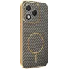 Phonesta Luxury Carbon Fiber Back Cover hoesje met MagSafe voor HONOR 400 Lite - Bruin 0