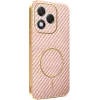 Phonesta Luxury Carbon Fiber Back Cover hoesje met MagSafe voor HONOR 400 Lite - Roze 0