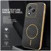 Phonesta Luxury Carbon Fiber Back Cover hoesje met MagSafe voor HONOR 400 Lite - Zwart 1