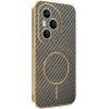 Phonesta Luxury Carbon Fiber Back Cover hoesje met MagSafe voor HONOR 400 Pro - Bruin 0