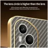 Phonesta Luxury Carbon Fiber Back Cover hoesje met MagSafe voor HONOR 400 Pro - Bruin 7