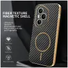 Phonesta Luxury Carbon Fiber Back Cover hoesje met MagSafe voor HONOR 400 Pro - Zwart 1
