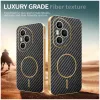 Phonesta Luxury Carbon Fiber Back Cover hoesje met MagSafe voor HONOR 400 Pro - Zwart 3