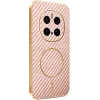 Phonesta Luxury Carbon Fiber Back Cover hoesje met MagSafe voor HONOR Magic7 Pro - Roze 0